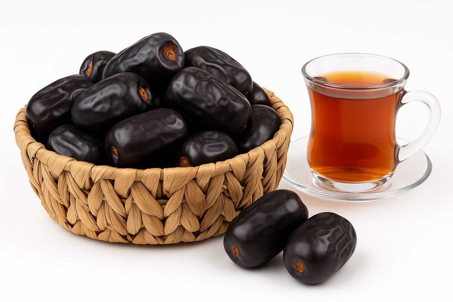 Medjool Dates and Amber Tea تمر مضافتي بَم - الصورة 1