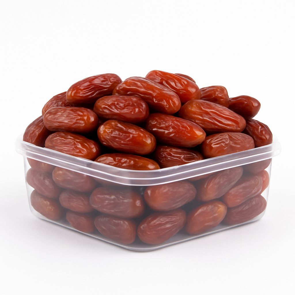 Plump Dates in Transparent Container (1) خرمای سایر شادگان - تصویر 2