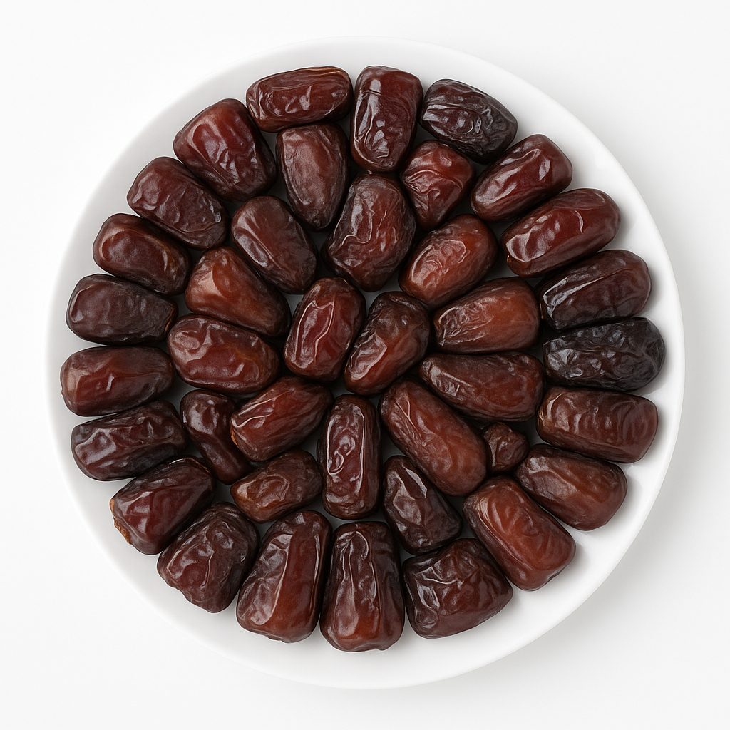 Symmetrical Dates on White Plate خرمای کبکاب دشتستان - تصویر 2